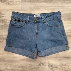 Signature Levi Strauss & Co. Denim Jean Shorts Cuffed Blue Womens Size 10